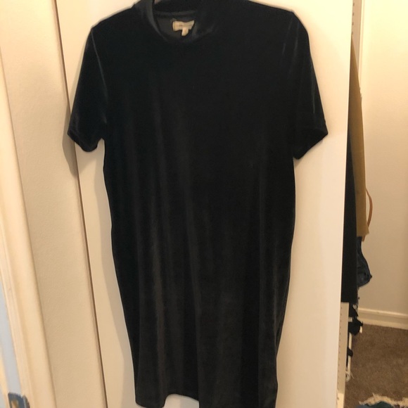 Madewell Velvet mock neck black Dress size M - Picture 4 of 5
